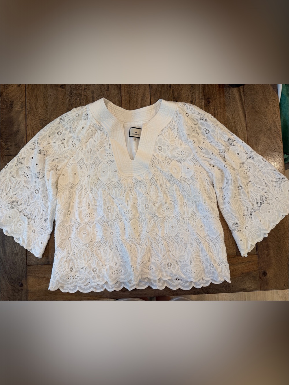 Tuckernuck Eyelet White Lace Blouse